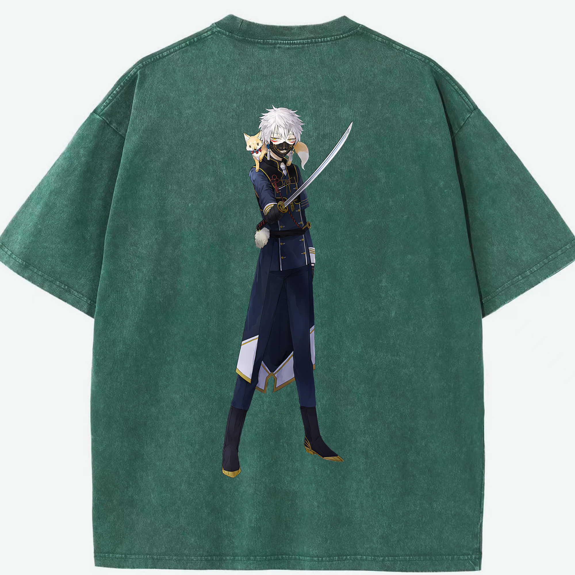 （画像用） 刀剣乱舞 Touken Ranbu 綿100% ヴィンテージ風 半袖Tシャツ（背面プリント）